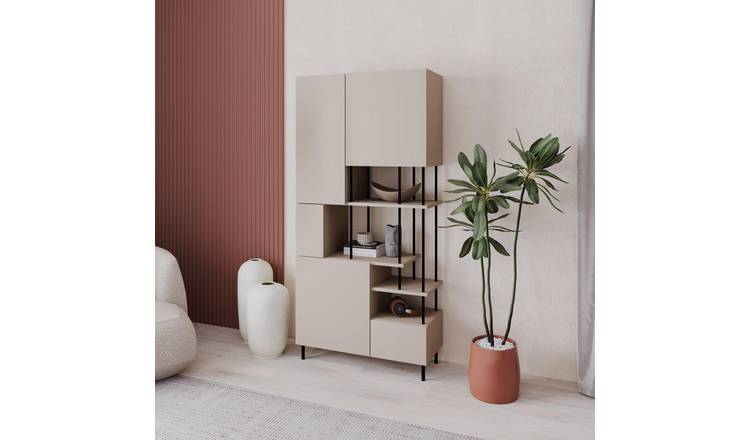 Decortie Key Particleboard Wood Effect Shelving Unit - Sand