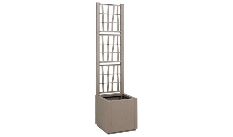 Walplus Polypropylene Garden Planter - Light Brown - 36 x 36 x 140 cm