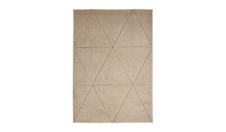 Mega Flooring Beige Modern Geometric Rug - 80 x 150cm