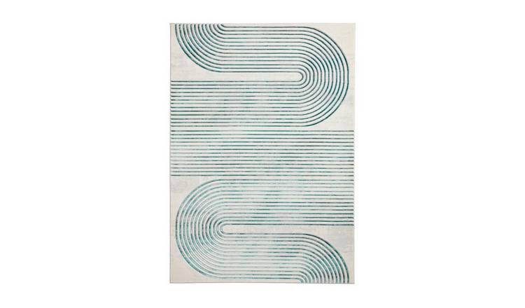 Mega Flooring Green Modern Abstract Rug - 200 x 290cm
