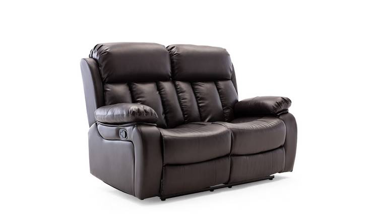 Furniture Online Chester Manual Recliner 2 Seater Leather Sofa – Brown
