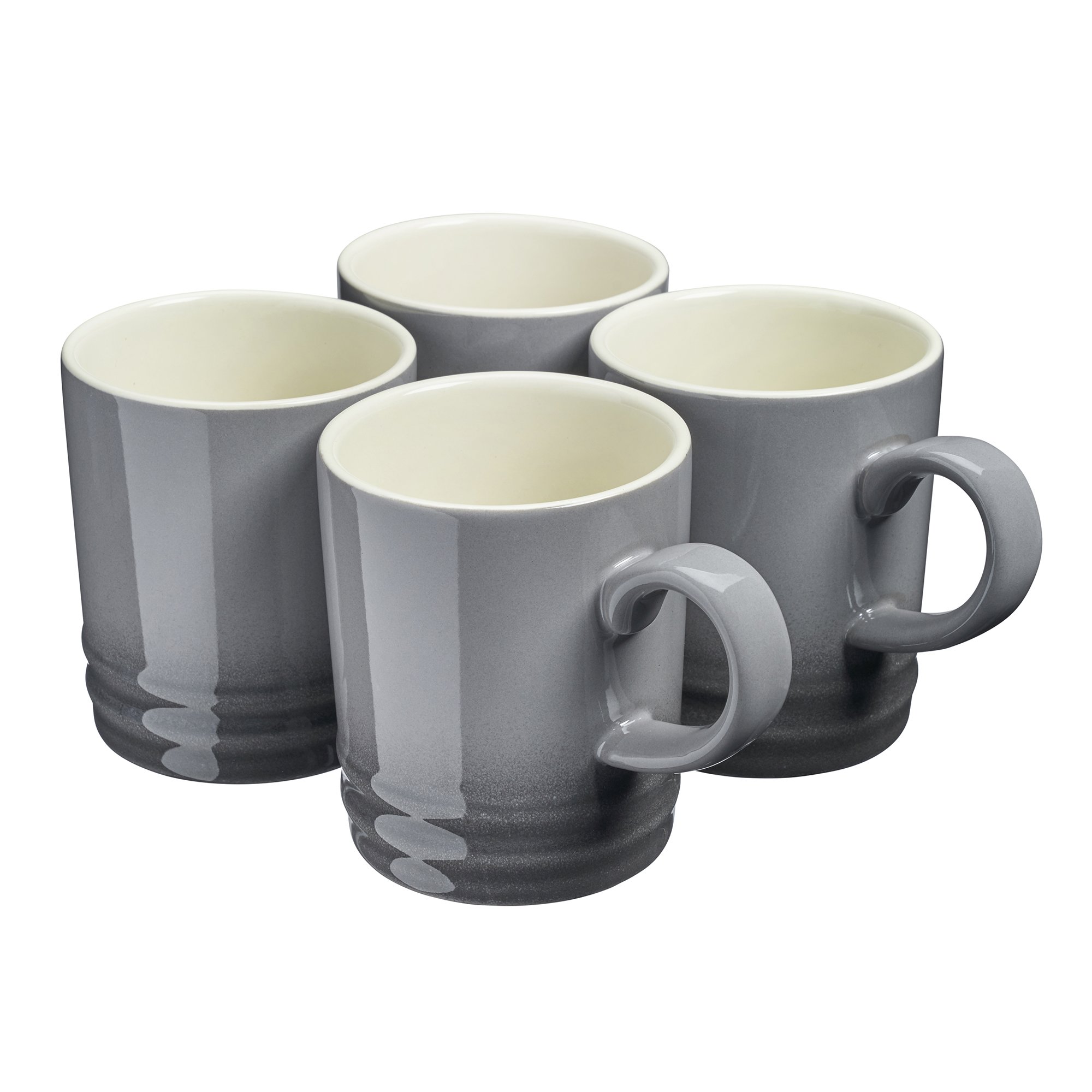 Cooks Professional Set of 4 Stoneware Tea Coffee Mugs 350ml - Grey - Image 3