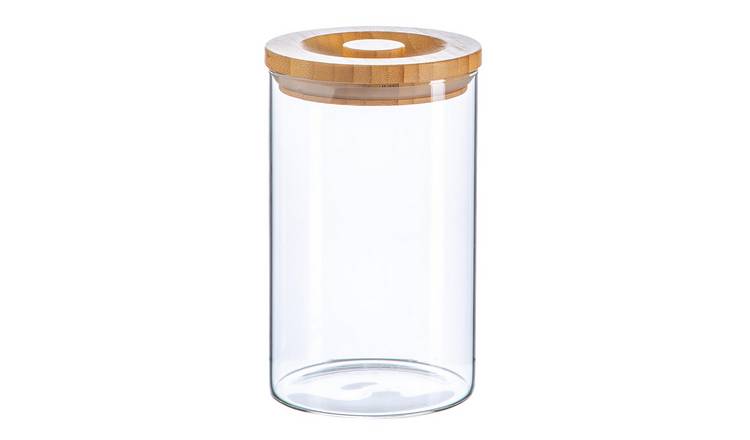 Argon Tableware Scandi Storage Jar with Wooden Lid