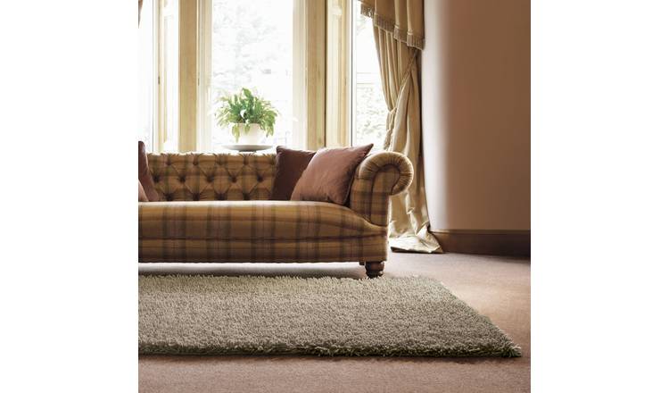 Mega Flooring Beige Modern Plain Rug - 120 x 170cm