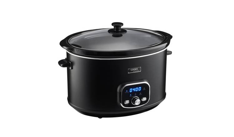 Cooks Professional 8L Digital Slow Cooker with 3 Heat Settings - Black