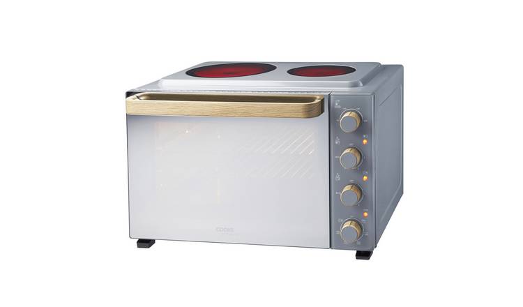Cooks Professional 48L Mini Oven with 2 Ceramic Hobs - Grey