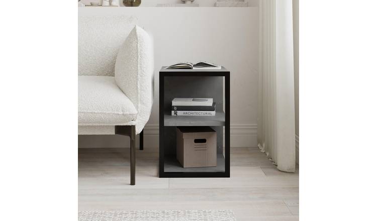 Decortie Echo Particleboard And Metal 3-Tier Side Table - Grey