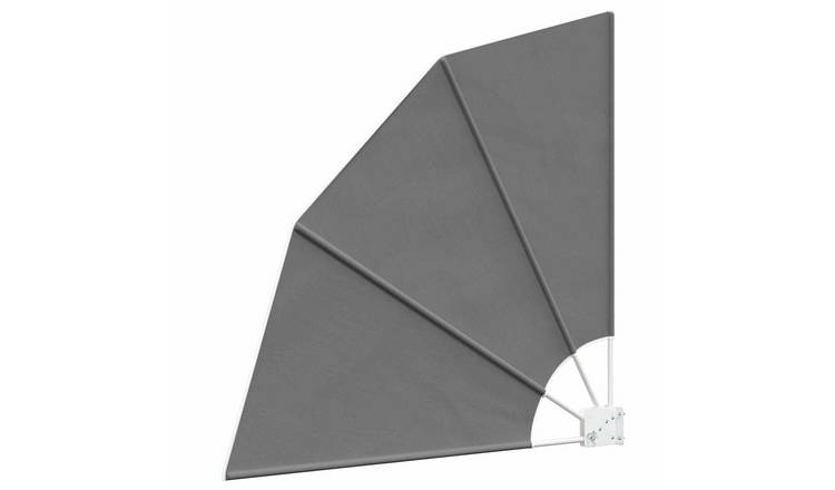 Walplus Sector Polyester Balcony Screen - Light Grey - 140 x 140 cm