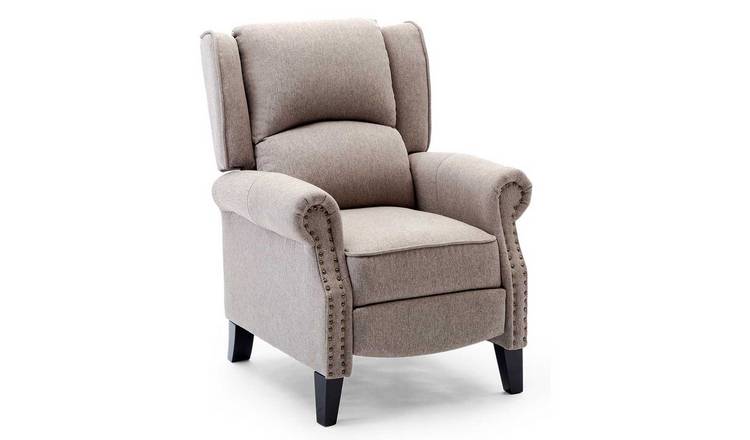 Furniture Online Charlotte Modern Fabric Pushback Recliner Accent Chair - Pumice