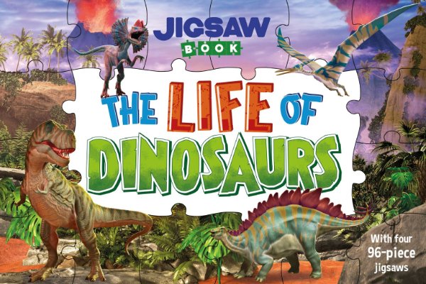 A dinosaur jigsaw book.