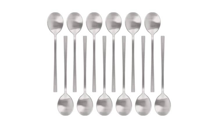 Argon Tableware Stainless Steel Teaspoons - Silver - Pack of 12