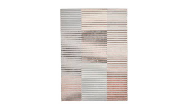 Mega Flooring Grey Modern Striped Rug - 80 x 150cm