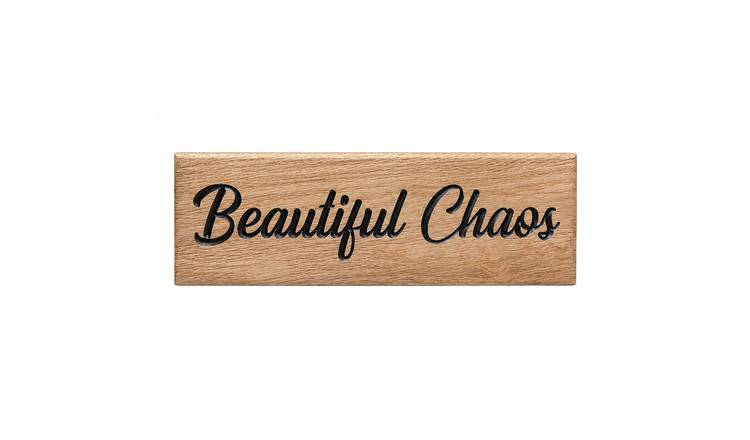 Peak Heritage Engraved Oak Sign - L30cm - Beautiful Chaos