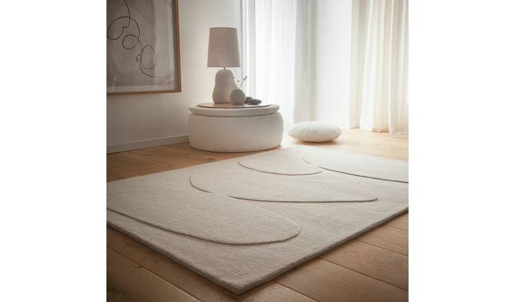 Mega Flooring Beige Modern Abstract Rug - 120 x 170cm
