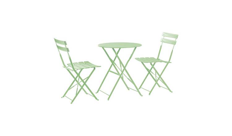 Harbour Housewares 2 Seater Sussex Bistro Set - Round - Sage Green