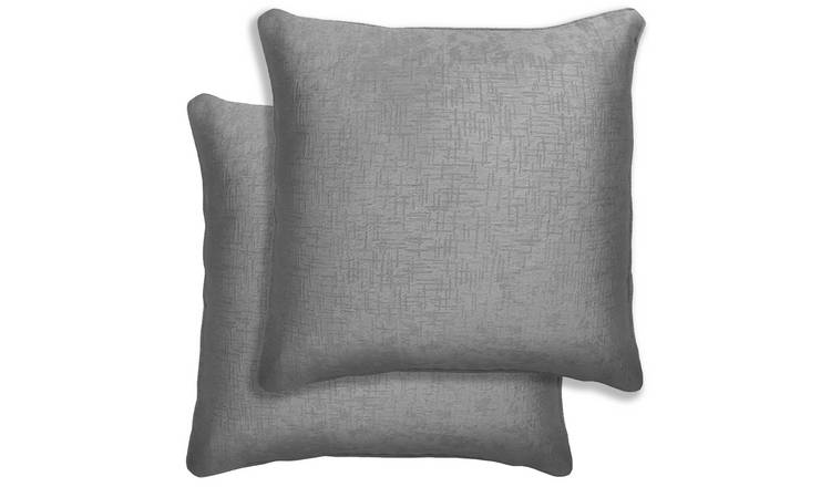 Enhanced Living Vogue Textured Cushion Covers - 43 x 43cm - Grey