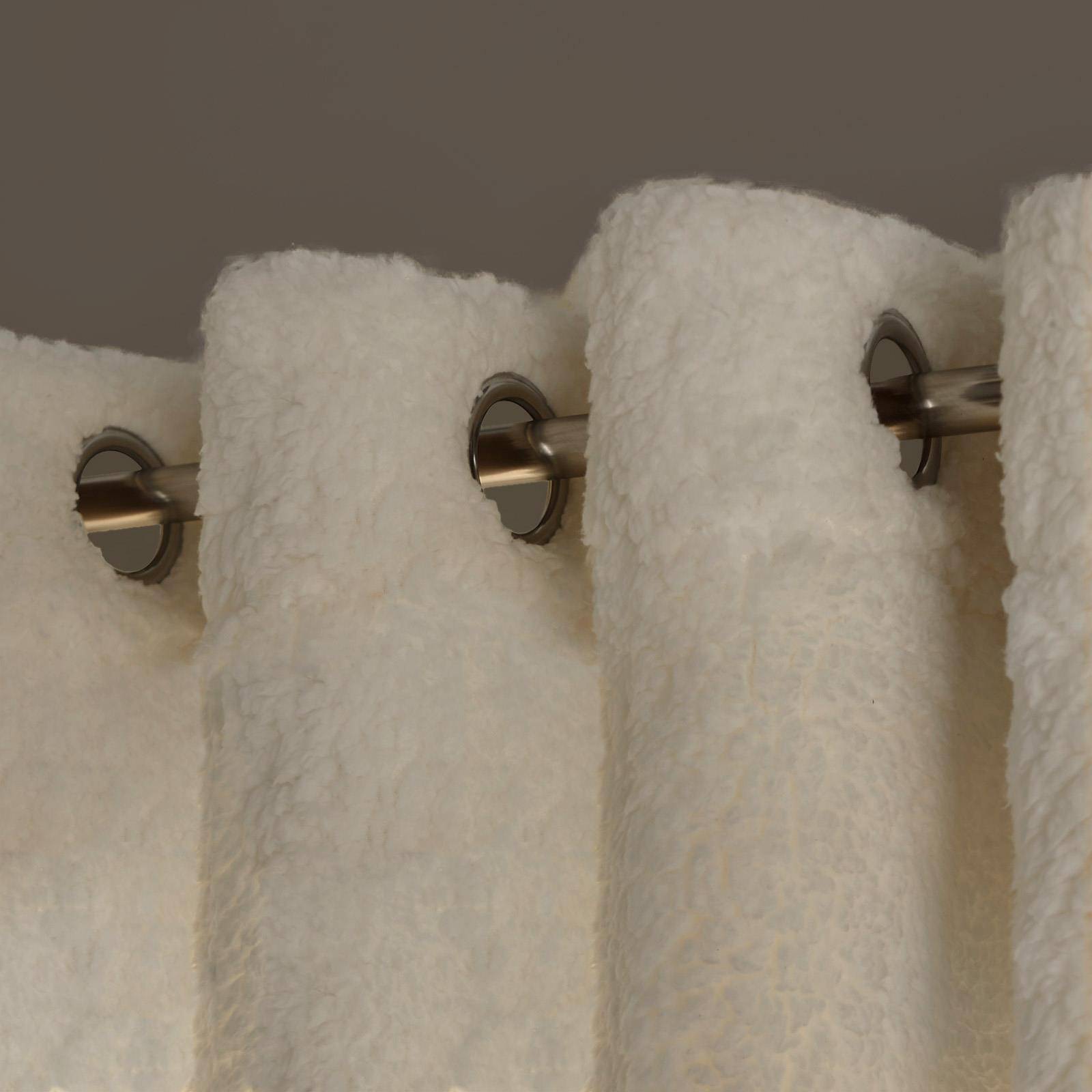 OHS Teddy Thermal Curtains 229 x 229cm - Cream - Image 4