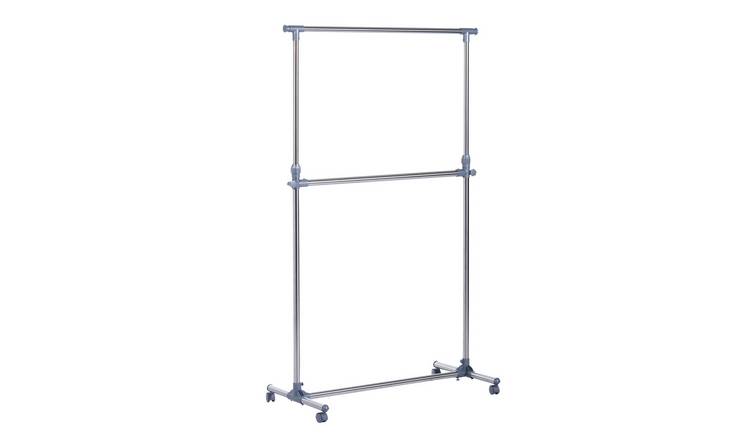 Homcom Adjustable Wheeled Garment Rail