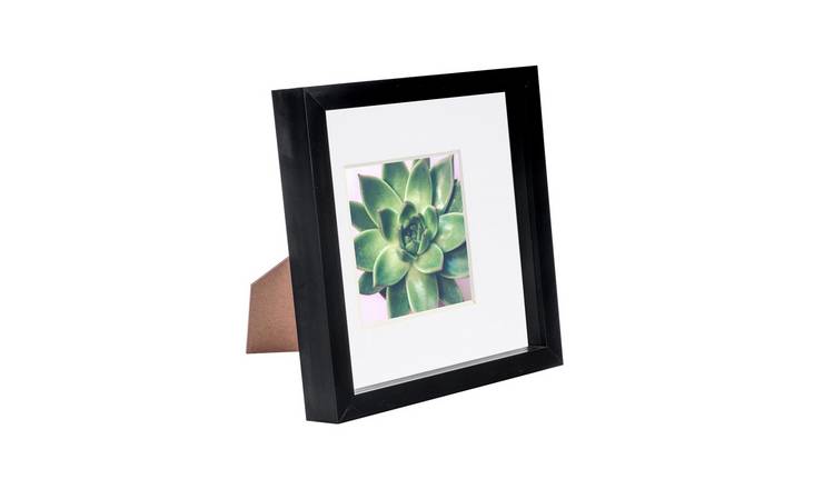 Nicola Spring 3D Box Photo Frame - 8 x 8" with Mount - Black/White