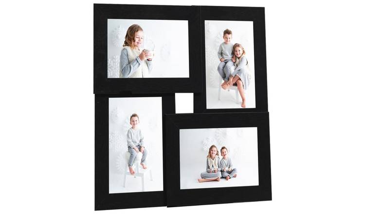 Walplus MDF Collage Photo Frame for 4x Picture - Black - 10x15 cm