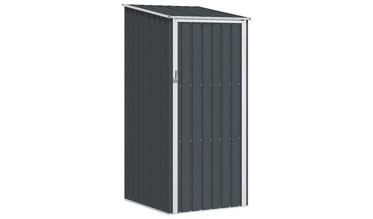 Walplus Galvanised Steel Garden Shed Medium - Anthracite - 159 cm