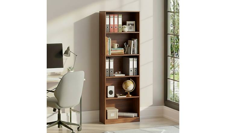 Vida Designs Cambridge 5 Tier Extra Large Freestanding Bookcase - Walnut