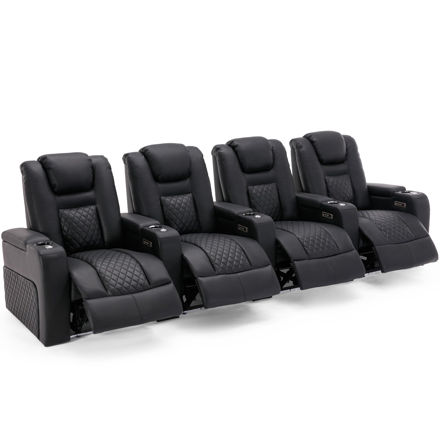 Furniture Online Broadway Electric Recliner 4 Seater Sofa – Black And White - Image 2