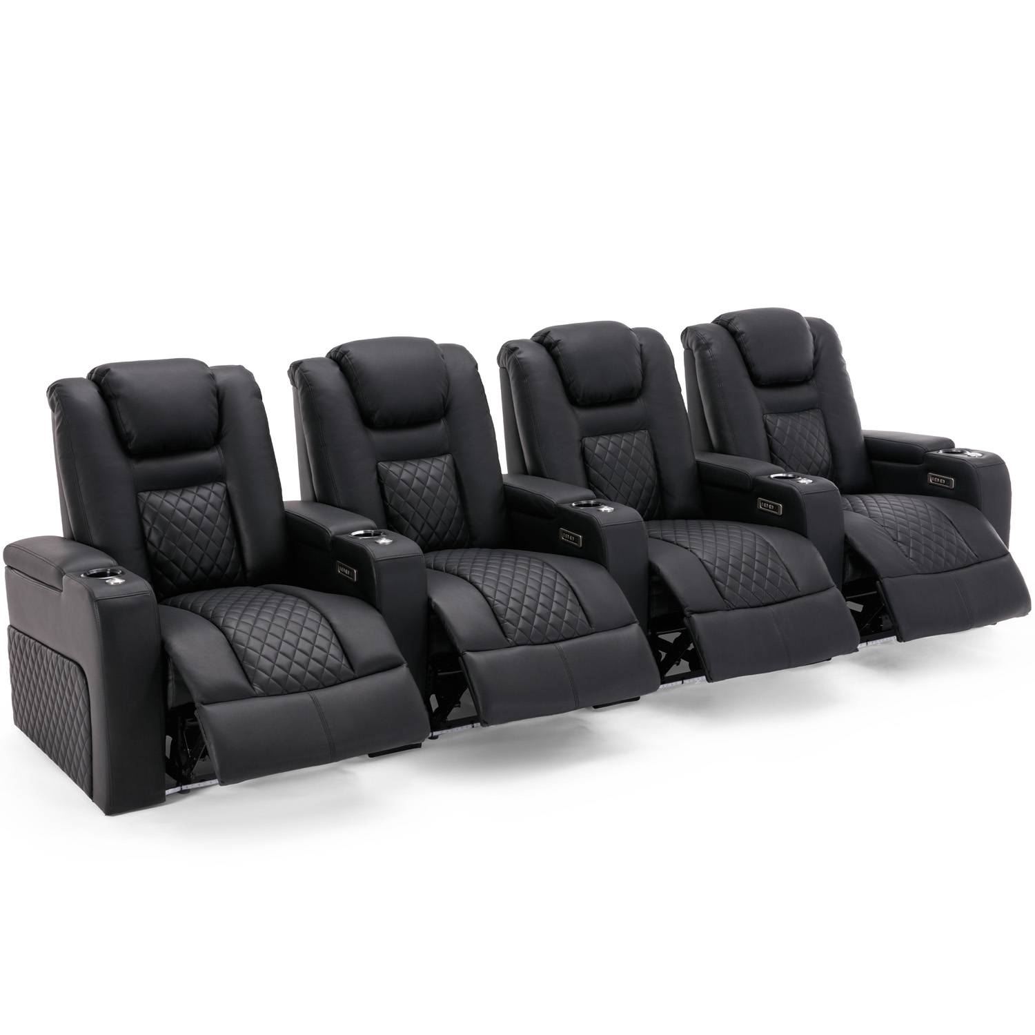 Furniture Online Broadway Electric Recliner 4 Seater Sofa – Black And White - Image 2
