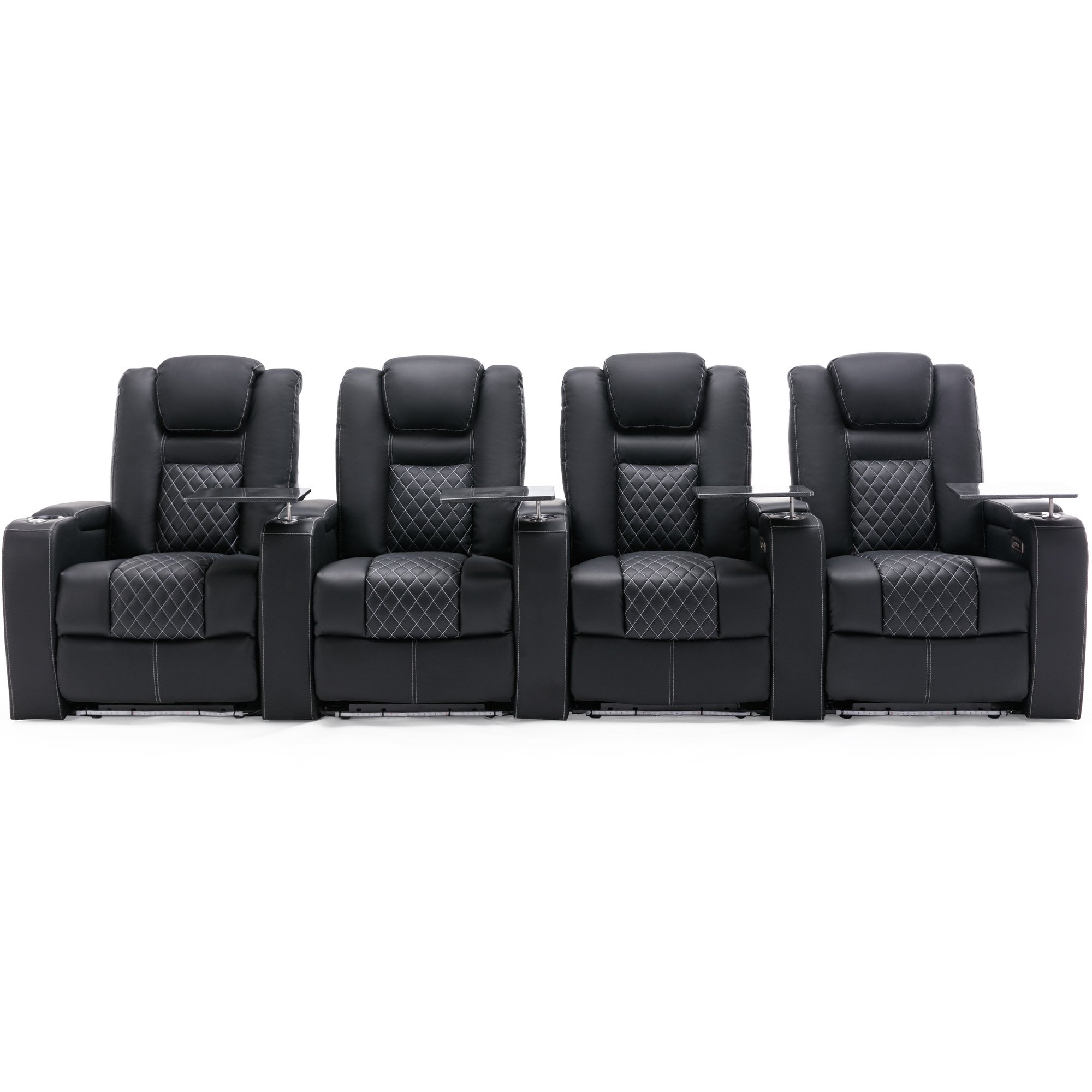 Furniture Online Broadway Electric Recliner 4 Seater Sofa – Black And White - Image 5