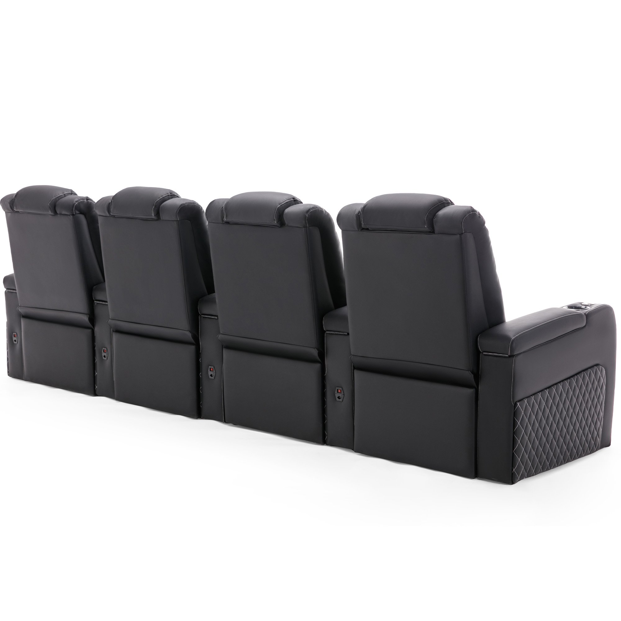 Furniture Online Broadway Electric Recliner 4 Seater Sofa – Black And White - Image 7