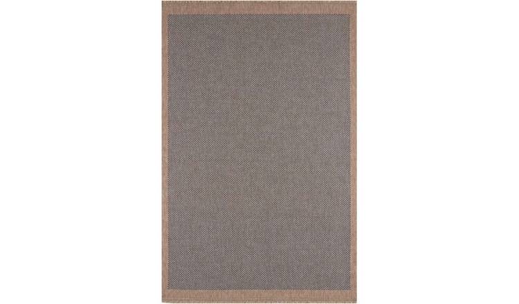 The Rugs Blue Nature Outdoor Indoor Square Dots Rug - 80 x 150cm