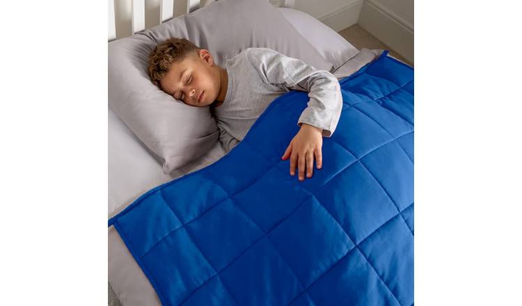 OHS Kids Supersoft 3kg Weighted Blanket 100x150cm - Blue/Grey