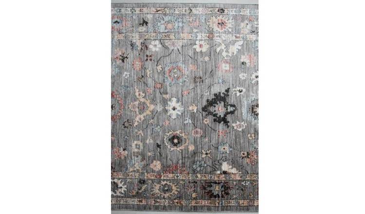 Mega Flooring Grey Traditional Abstract Rug - 120 x 170cm