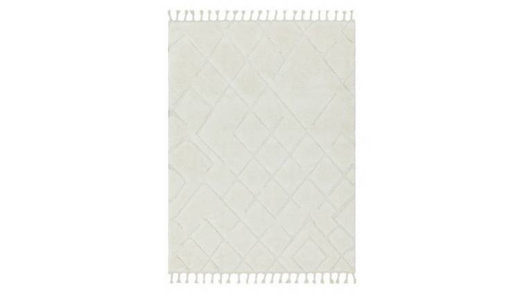 Mega Flooring White Kilim Abstract Rug - 160 x 230cm