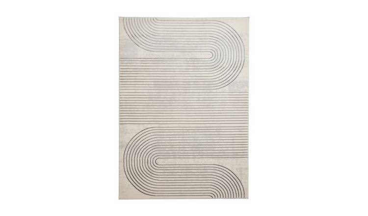 Mega Flooring Grey Modern Abstract Rug - 80 x 150cm
