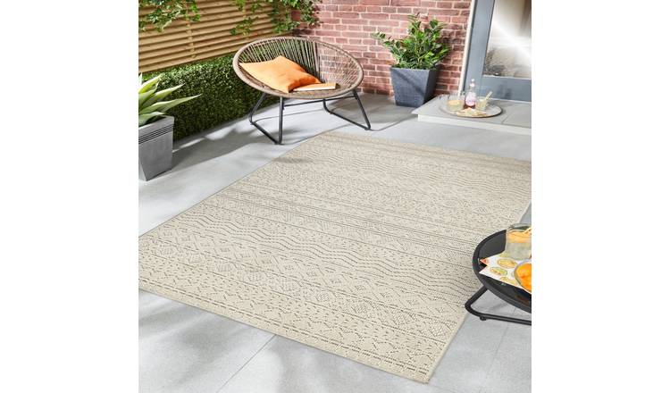 Mega Flooring Beige Modern Geometric Rug - 160 x 230cm