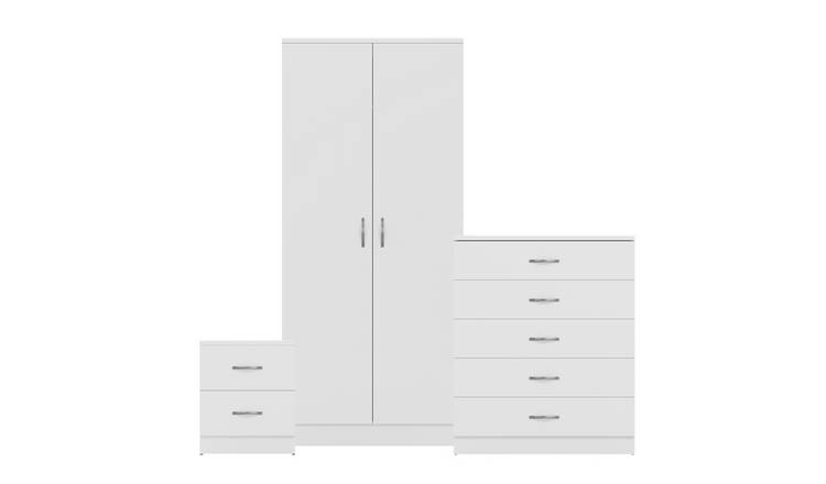 Vida Designs Riano 3 Piece Bedroom Set - White