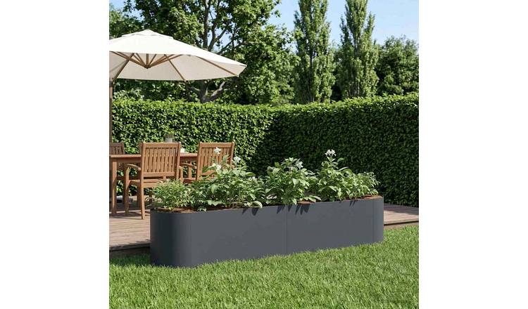 Walplus Raised Garden Bed - Anthracite - 200 x 40 x 40 cm