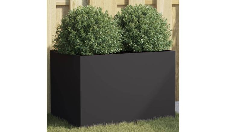 Walplus Steel Garden Planter - Black - 62 x 40 x 39 cm