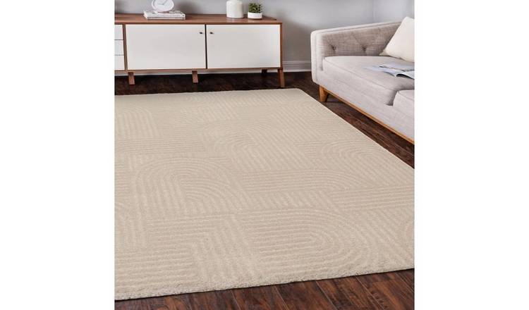 Mega Flooring Beige Modern Abstract Rug - 120 x 170cm
