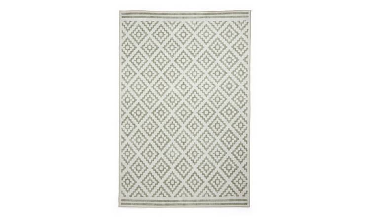 Mega Flooring Green Modern Geometric Rug - 76 x 150cm