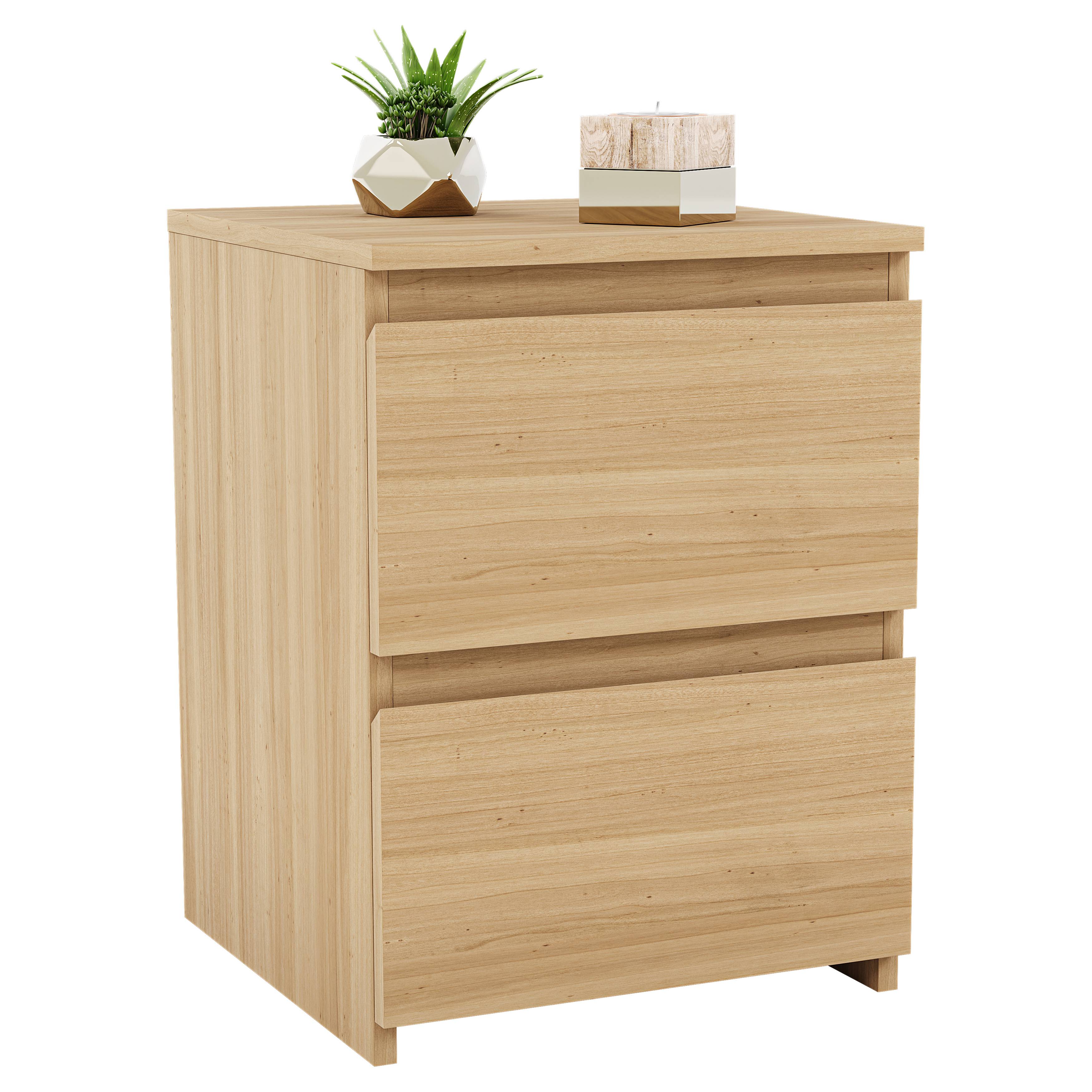 Vida Designs Denver 2 Drawer Bedside Chest - Pine - Image 8