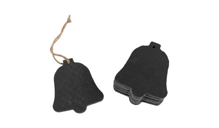 Nicola Spring Slate Christmas Tree Decorations - Bell - Pack of 6