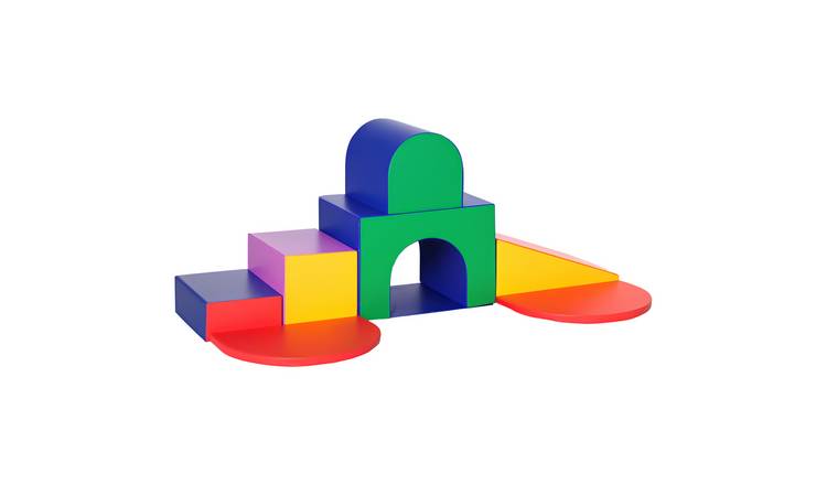 HOMCOM 7 Piece Climb Crawl Foam Indoor Kids Soft Play Set - Multicoloured