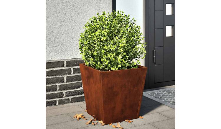 Walplus Corten Steel Garden Planter - 40 x 40 x 40 cm