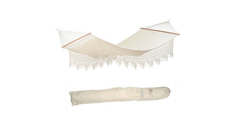 Amazonas Palacio XXL Cotton Spreader Bar Hammock – Natural