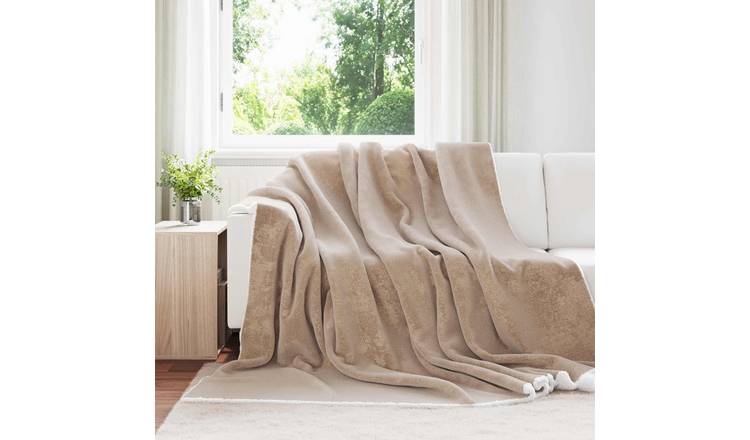 Walplus Fleece Throw Blanket - Camel - 240 x 220 cm