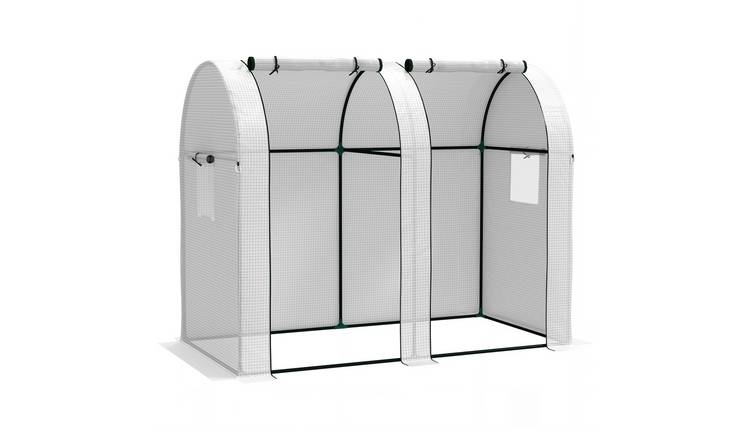 Outsunny 2 Doors 4 Mesh Window Greenhouse – White