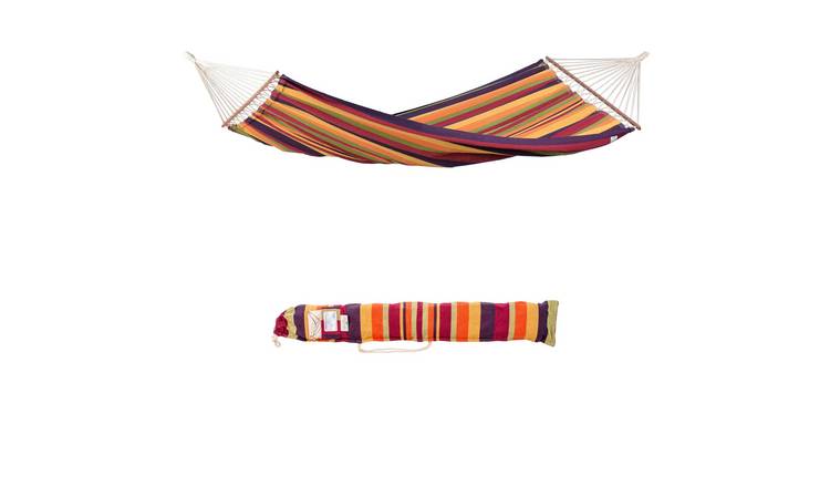 Amazonas Brasilia Single Cotton Spreader Bar Hammock – Tropical