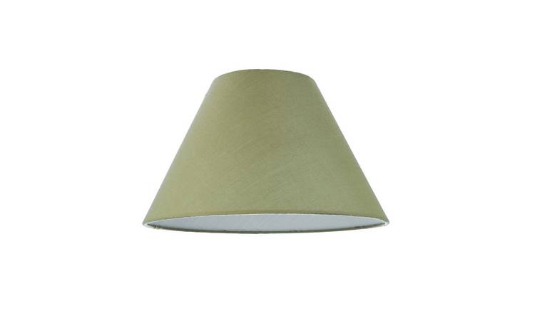 Happy Homewares Olive Green Cotton Coolie Lampshade - 25cm
